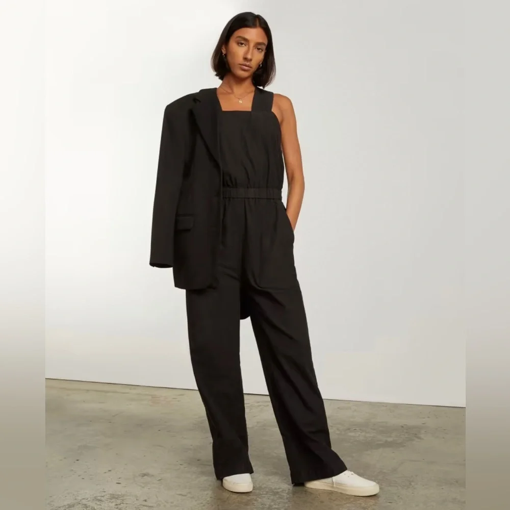 NWT Everlane The Fatigue Apron Jumpsuit Black